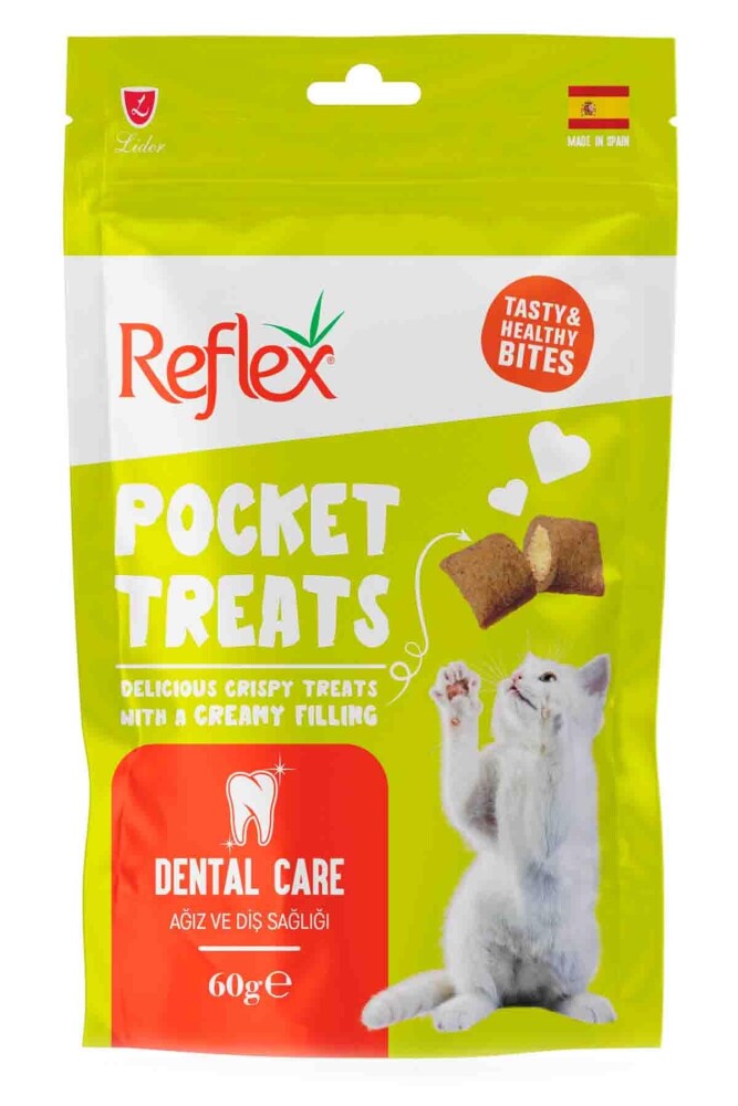 Reflex Pocket Treats Ağız Ve Diş Sağlığı Yetişkin Kedi Ödül Maması 60 GR | SRC: Barcode: 8698995031714
